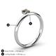 5 - Celeste Bold 5.00 mm Round Created Alexandrite Solitaire Asymmetrical Stackable Ring 