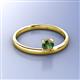 2 - Celeste Bold 5.00 mm Round Created Alexandrite Solitaire Asymmetrical Stackable Ring 