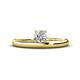 1 - Celeste Bold 0.50 ct IGI Certified Lab Grown Diamond Round (5.00 mm) Solitaire Asymmetrical Stackable Ring 