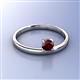 2 - Celeste Bold 5.00 mm Round Red Garnet Solitaire Asymmetrical Stackable Ring 
