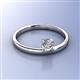 2 - Celeste Bold 5.00 mm Round Moissanite Solitaire Asymmetrical Stackable Ring 