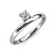 3 - Celeste Bold 5.00 mm Round Moissanite Solitaire Asymmetrical Stackable Ring 