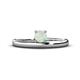 1 - Celeste Bold 5.00 mm Round Opal Solitaire Asymmetrical Stackable Ring 
