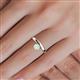 5 - Celeste Bold 5.00 mm Round Opal Solitaire Asymmetrical Stackable Ring 