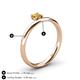 5 - Celeste Bold 5.00 mm Round Citrine Solitaire Asymmetrical Stackable Ring 