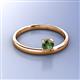 3 - Celeste Bold 5.00 mm Round Created Alexandrite Solitaire Asymmetrical Stackable Ring 