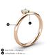 5 - Celeste Bold 5.00 mm Round Opal Solitaire Asymmetrical Stackable Ring 