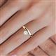 6 - Celeste Bold 5.00 mm Round Opal Solitaire Asymmetrical Stackable Ring 