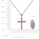4 - Aja Pink Sapphire Cross Pendant 