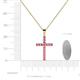 4 - Aja Pink Sapphire Cross Pendant 