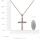 4 - Aja Pink Tourmaline Cross Pendant 