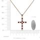 4 - Aja Red Garnet and Diamond Cross Pendant 
