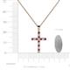 4 - Aja Rhodolite Garnet and Diamond Cross Pendant 