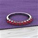 2 - Emlynn 3.00 mm Ruby 10 Stone Wedding Band 