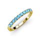 3 - Emlynn 2.70 mm Blue Topaz 10 Stone Wedding Band 