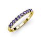 3 - Emlynn 2.70 mm Iolite 10 Stone Wedding Band 