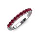 3 - Emlynn 3.00 mm Ruby 10 Stone Wedding Band 