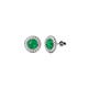 1 - Aimeus Emerald and Diamond Stud Earrings 