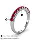 4 - Emlynn 3.00 mm Ruby 10 Stone Wedding Band 