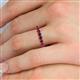 5 - Emlynn 3.00 mm Ruby 10 Stone Wedding Band 