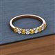 2 - Emlynn 2.70 mm Citrine and Diamond 10 Stone Wedding Band 