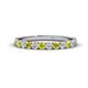 1 - Emlynn 2.70 mm Yellow Diamond and Diamond 10 Stone Wedding Band 