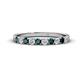 1 - Emlynn 2.70 mm London Blue Topaz and Diamond 10 Stone Wedding Band 