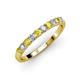 3 - Emlynn 2.70 mm Yellow Sapphire and Diamond 10 Stone Wedding Band 