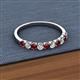 2 - Emlynn 2.70 mm Red Garnet and Diamond 10 Stone Wedding Band 