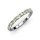 3 - Emlynn 2.70 mm Peridot and Diamond 10 Stone Wedding Band 