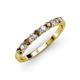 3 - Emlynn 2.70 mm Smoky Quartz and Diamond 10 Stone Wedding Band 