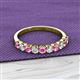 2 - Emlynn 3.00 mm Pink Sapphire and Diamond 10 Stone Wedding Band 