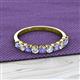 2 - Emlynn 3.00 mm Tanzanite and Diamond 10 Stone Wedding Band 