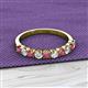 2 - Emlynn 3.00 mm Rhodolite Garnet and Diamond 10 Stone Wedding Band 