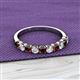 2 - Emlynn 3.00 mm Red Garnet and Diamond 10 Stone Wedding Band 