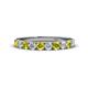 1 - Emlynn 3.00 mm Yellow and White Diamond 10 Stone Wedding Band 