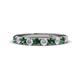 1 - Emlynn 3.00 mm Diamond and Lab Created Alexandrite 10 Stone Wedding Band 