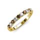 3 - Emlynn 3.00 mm Smoky Quartz and Diamond 10 Stone Wedding Band 