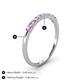 4 - Emlynn 2.40 mm Pink Sapphire and Diamond 10 Stone Wedding Band 