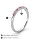 4 - Emlynn 2.40 mm Pink Tourmaline and Diamond 10 Stone Wedding Band 