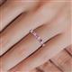 5 - Emlynn 2.40 mm Pink Tourmaline and Diamond 10 Stone Wedding Band 