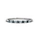 1 - Emlynn 2.40 mm London Blue Topaz and Diamond 10 Stone Wedding Band 