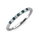 3 - Emlynn 2.40 mm London Blue Topaz and Diamond 10 Stone Wedding Band 