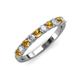 3 - Emlynn 3.00 mm Citrine and Diamond 10 Stone Wedding Band 