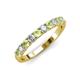 3 - Emlynn 3.00 mm Peridot and Lab Grown Diamond 10 Stone Wedding Band 