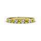 1 - Emlynn 3.00 mm Yellow Diamond and White Lab Grown Diamond 10 Stone Wedding Band 