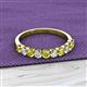 2 - Emlynn 3.00 mm Yellow Diamond and White Lab Grown Diamond 10 Stone Wedding Band 