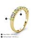 4 - Emlynn 3.00 mm Peridot and Lab Grown Diamond 10 Stone Wedding Band 