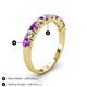 4 - Emlynn 3.00 mm Amethyst and Lab Grown Diamond 10 Stone Wedding Band 