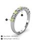 4 - Emlynn 3.00 mm Peridot and Lab Grown Diamond 10 Stone Wedding Band 